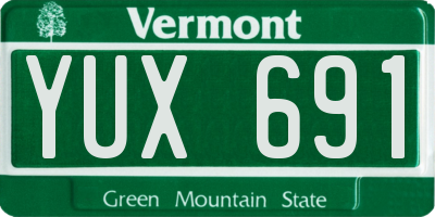 VT license plate YUX691