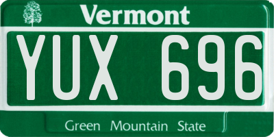 VT license plate YUX696