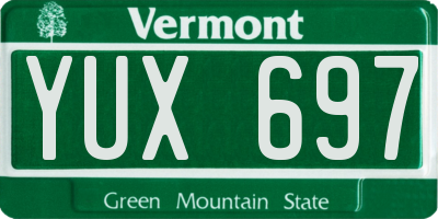 VT license plate YUX697