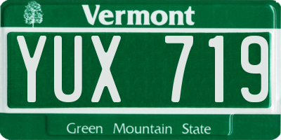 VT license plate YUX719