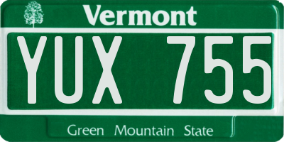 VT license plate YUX755
