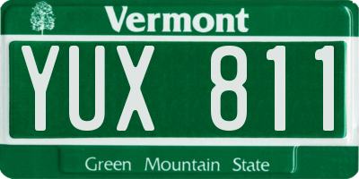 VT license plate YUX811