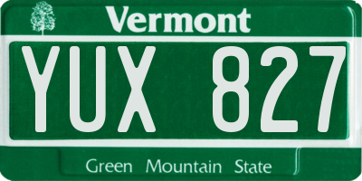 VT license plate YUX827