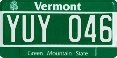 VT license plate YUY046