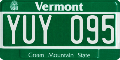 VT license plate YUY095