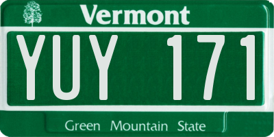 VT license plate YUY171
