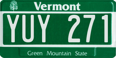 VT license plate YUY271