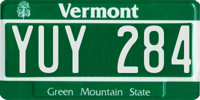 VT license plate YUY284