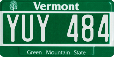 VT license plate YUY484