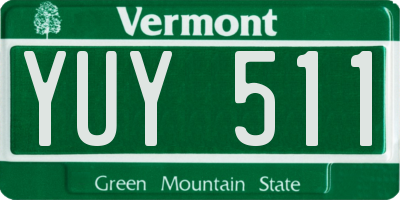VT license plate YUY511