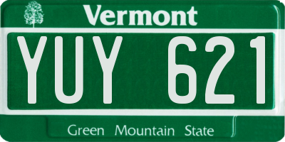 VT license plate YUY621