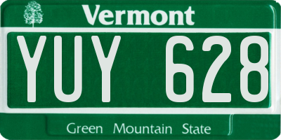 VT license plate YUY628