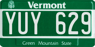 VT license plate YUY629