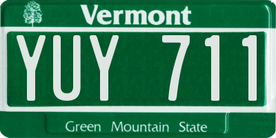 VT license plate YUY711