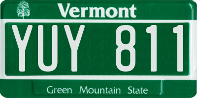 VT license plate YUY811