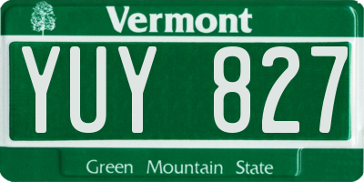 VT license plate YUY827
