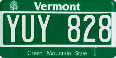 VT license plate YUY828