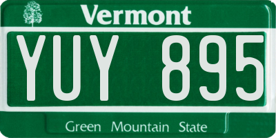 VT license plate YUY895