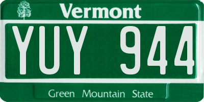 VT license plate YUY944