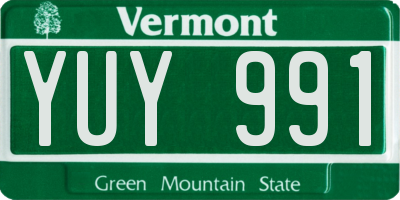 VT license plate YUY991