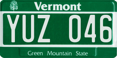 VT license plate YUZ046