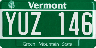 VT license plate YUZ146