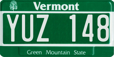 VT license plate YUZ148