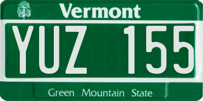 VT license plate YUZ155