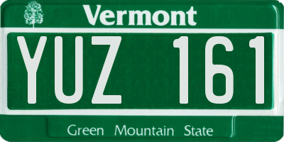 VT license plate YUZ161