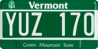 VT license plate YUZ170