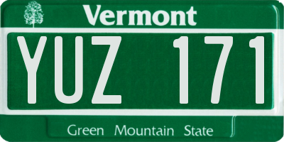 VT license plate YUZ171