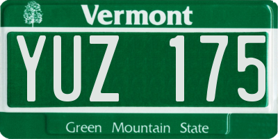 VT license plate YUZ175