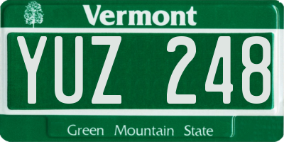 VT license plate YUZ248