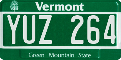 VT license plate YUZ264