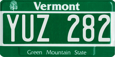VT license plate YUZ282