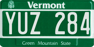 VT license plate YUZ284