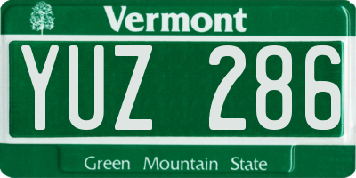 VT license plate YUZ286