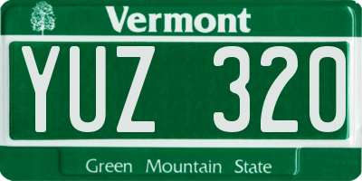 VT license plate YUZ320
