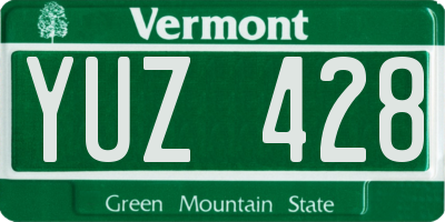 VT license plate YUZ428