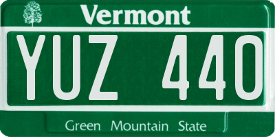 VT license plate YUZ440