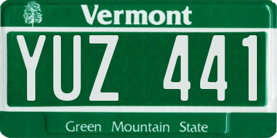 VT license plate YUZ441