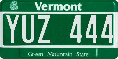 VT license plate YUZ444