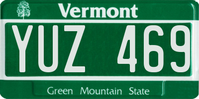 VT license plate YUZ469
