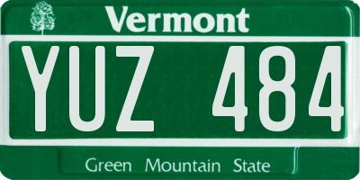 VT license plate YUZ484