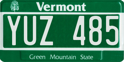 VT license plate YUZ485
