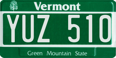 VT license plate YUZ510