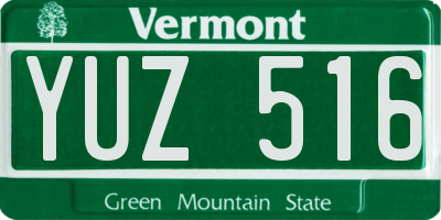 VT license plate YUZ516