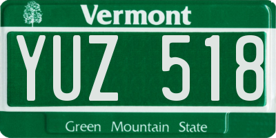 VT license plate YUZ518
