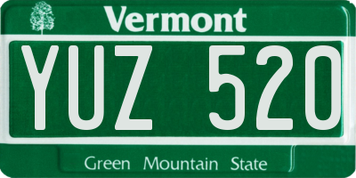 VT license plate YUZ520