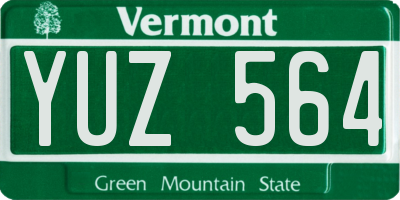 VT license plate YUZ564